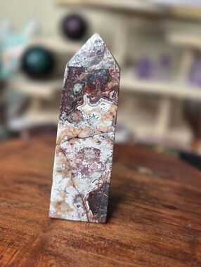 Mexican Lace Agate Tower  Crystal